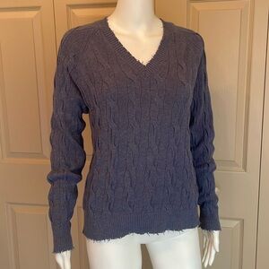 Cornflower blue lightweight cableknit